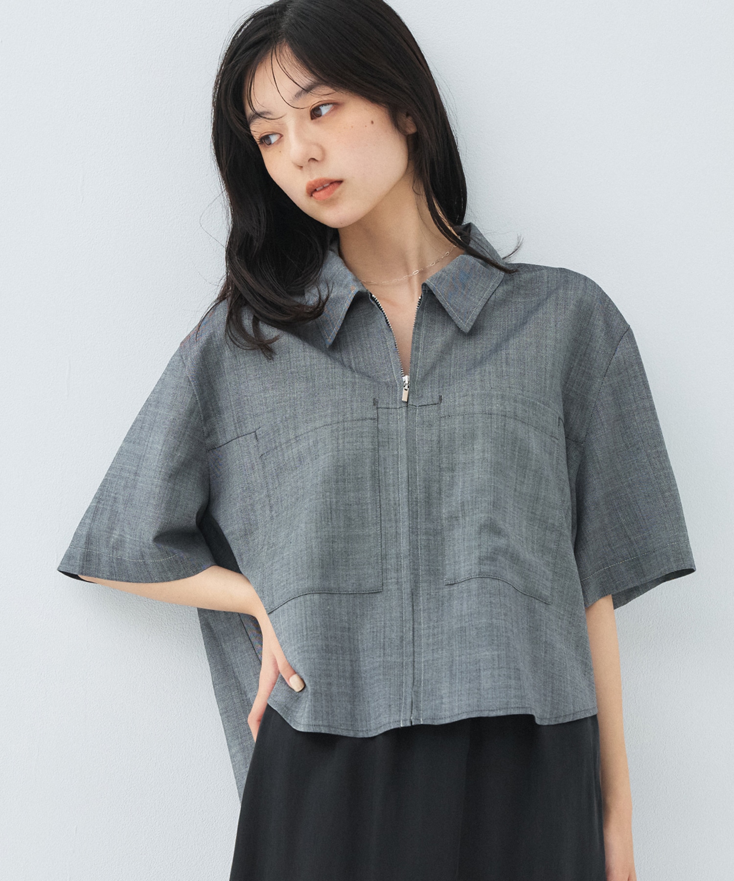 【完売間近】ドライトロフロントジップシャツ