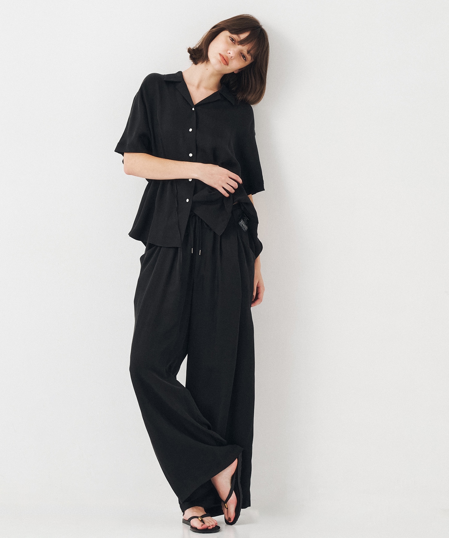 【WEBのみ再入荷｜残り2点】ピーチキュプラドロストシャツ