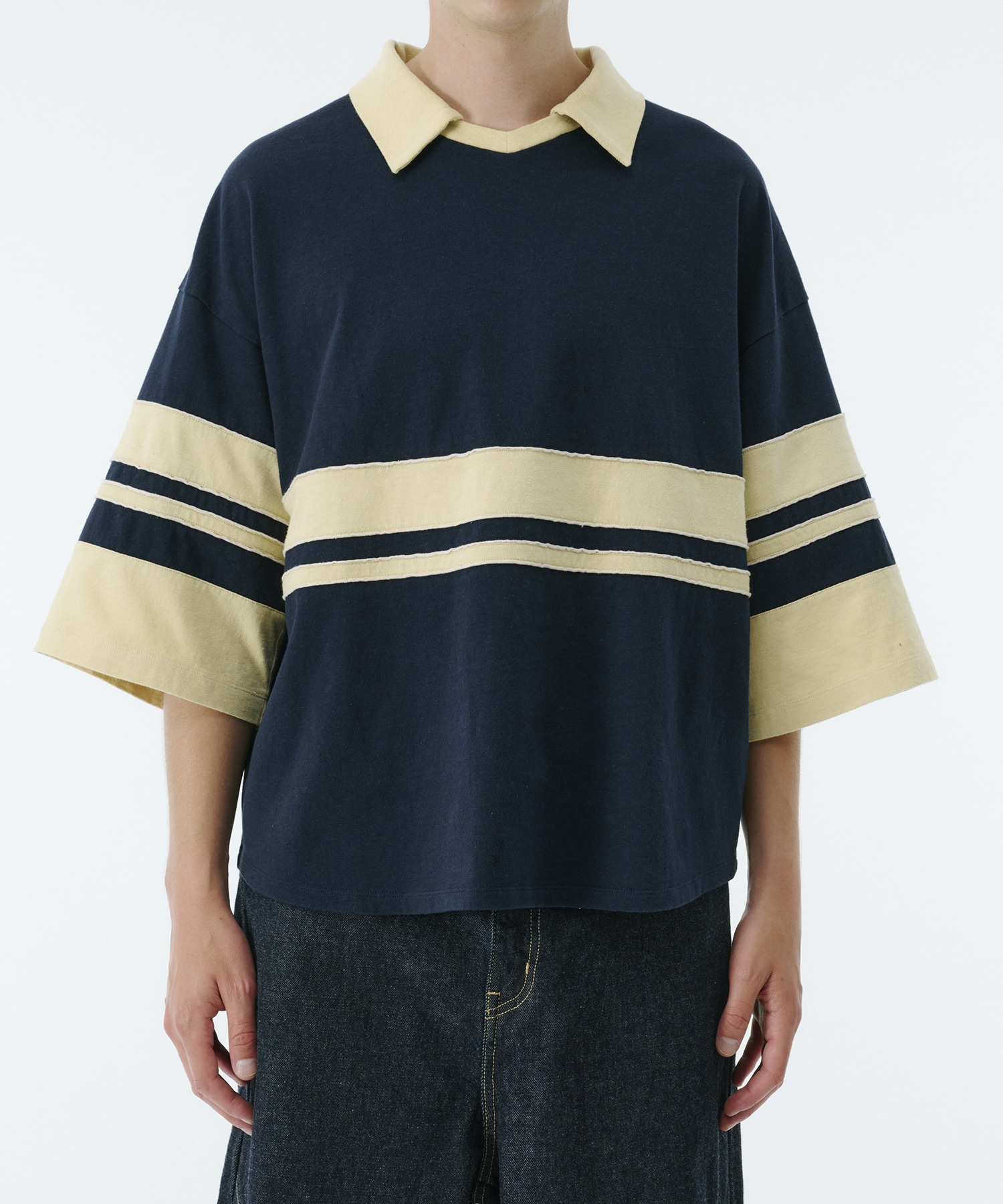 【残りわずか】リラックスボーダーポロTEE