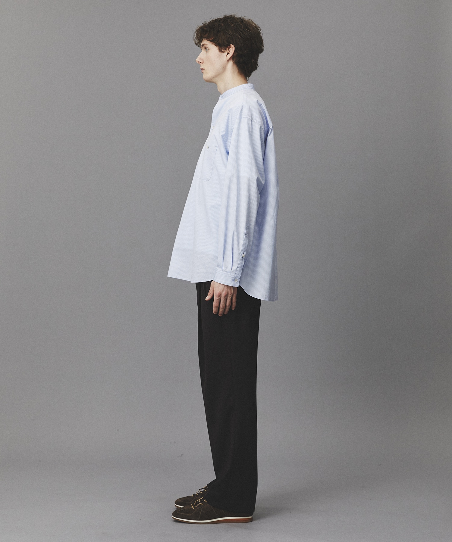 【残りわずか】Suvin Giza Band Skipper Shirts
