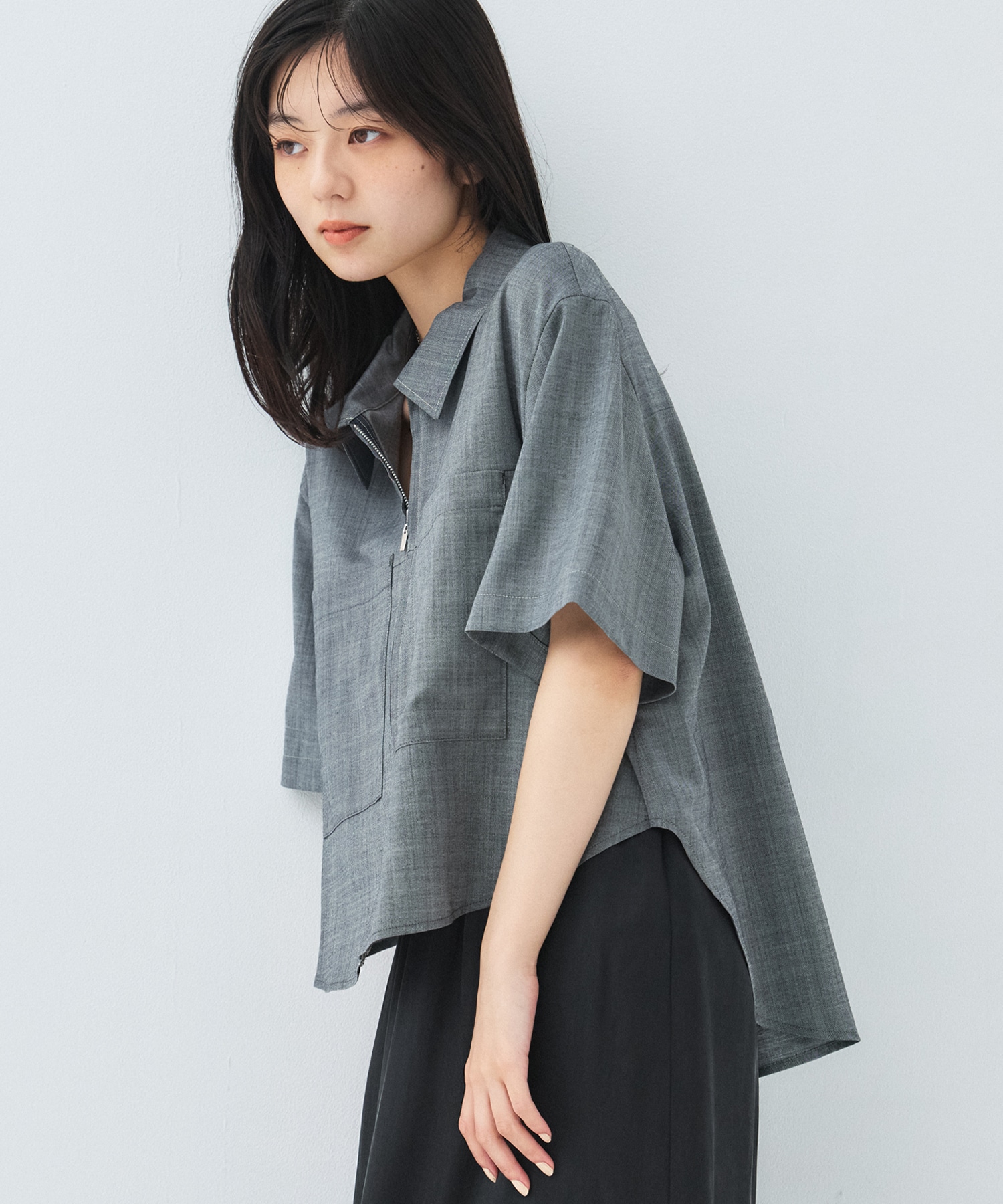 【完売間近】ドライトロフロントジップシャツ