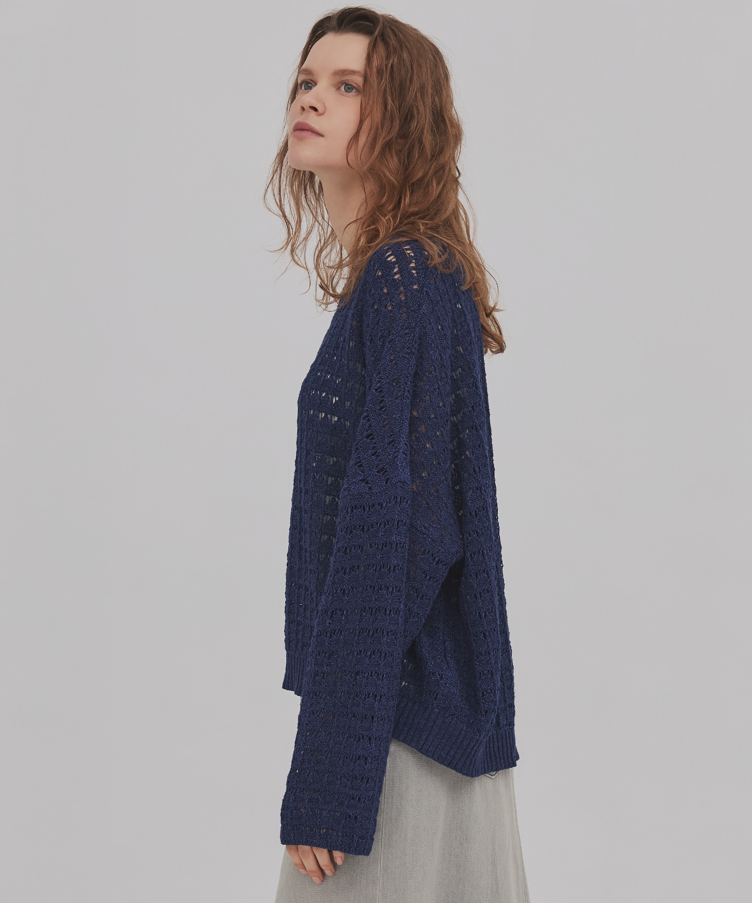 WASHI ミックスメッシュニット