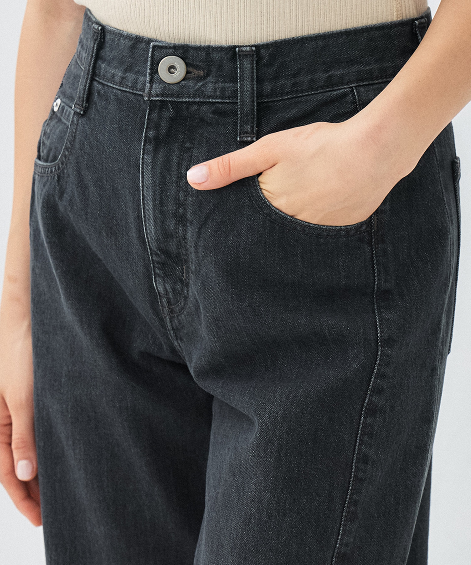 【RENEWAL】PUBLICDENIM BLACKRELAX