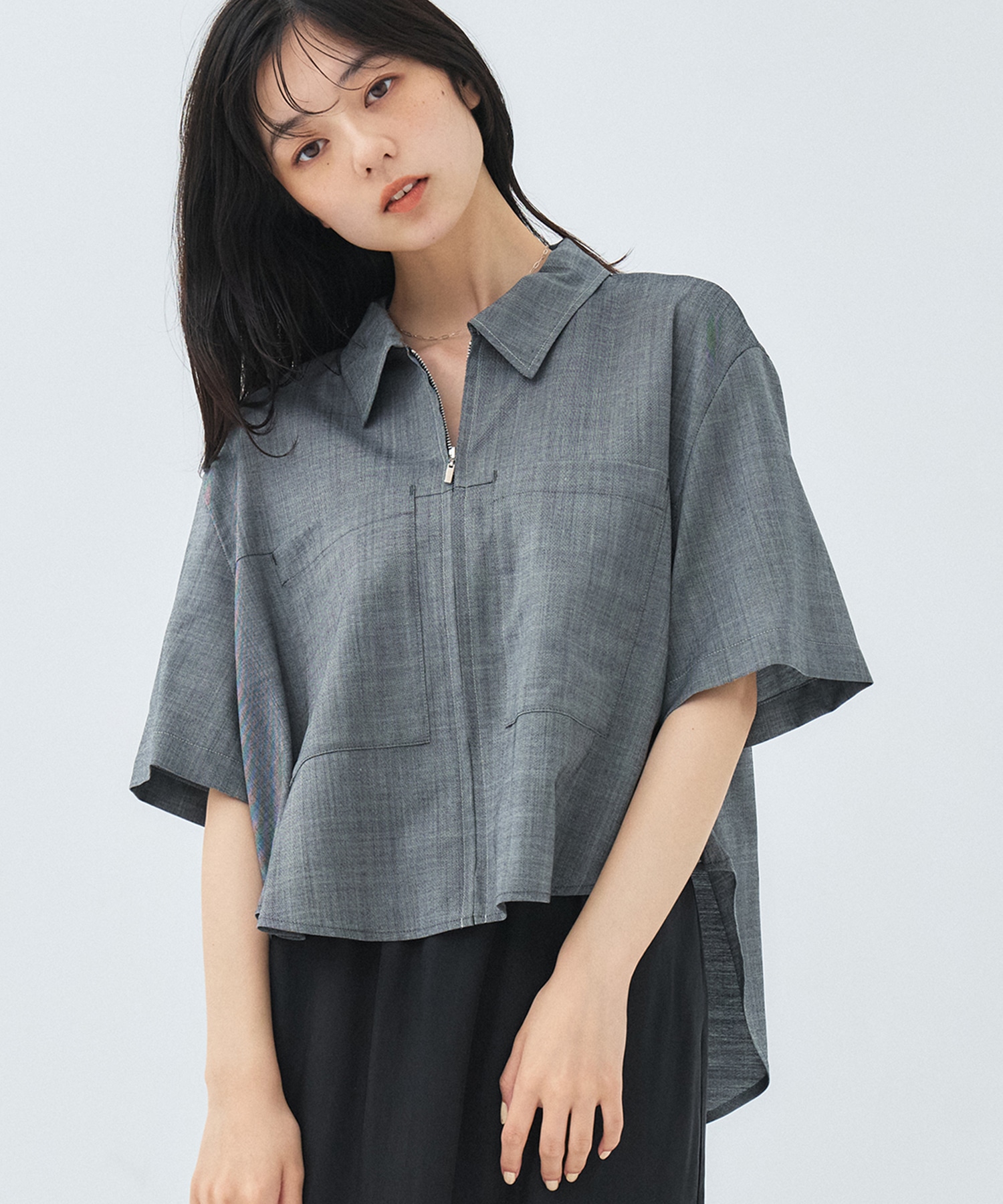 【完売間近】ドライトロフロントジップシャツ