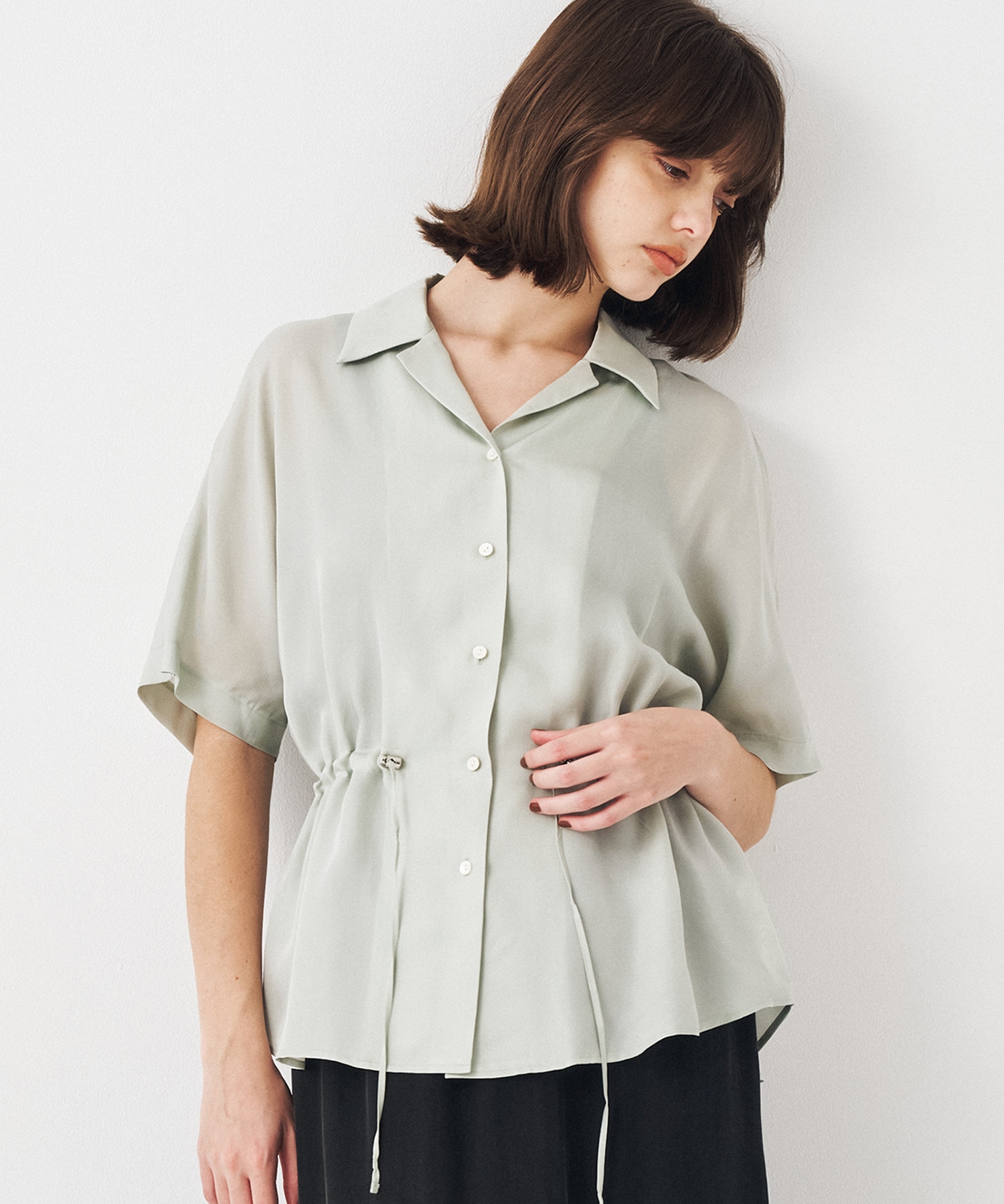 【WEBのみ再入荷|残り1点】ピーチキュプラドロストシャツ